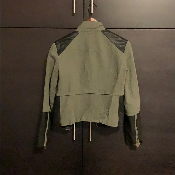 Zara Jackets & Coats Zara Army Green Moto Jacket Poshmark